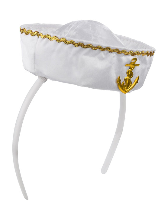 Mini weiß Seemannhut Stirnband Damen