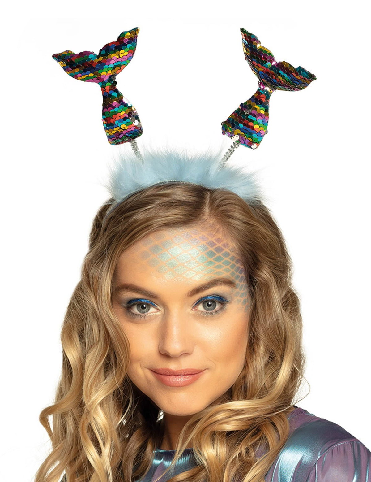 Haarreif mit Meerjungfrauen-Schwänzen für Erwachsene Bunt mit Pailletten