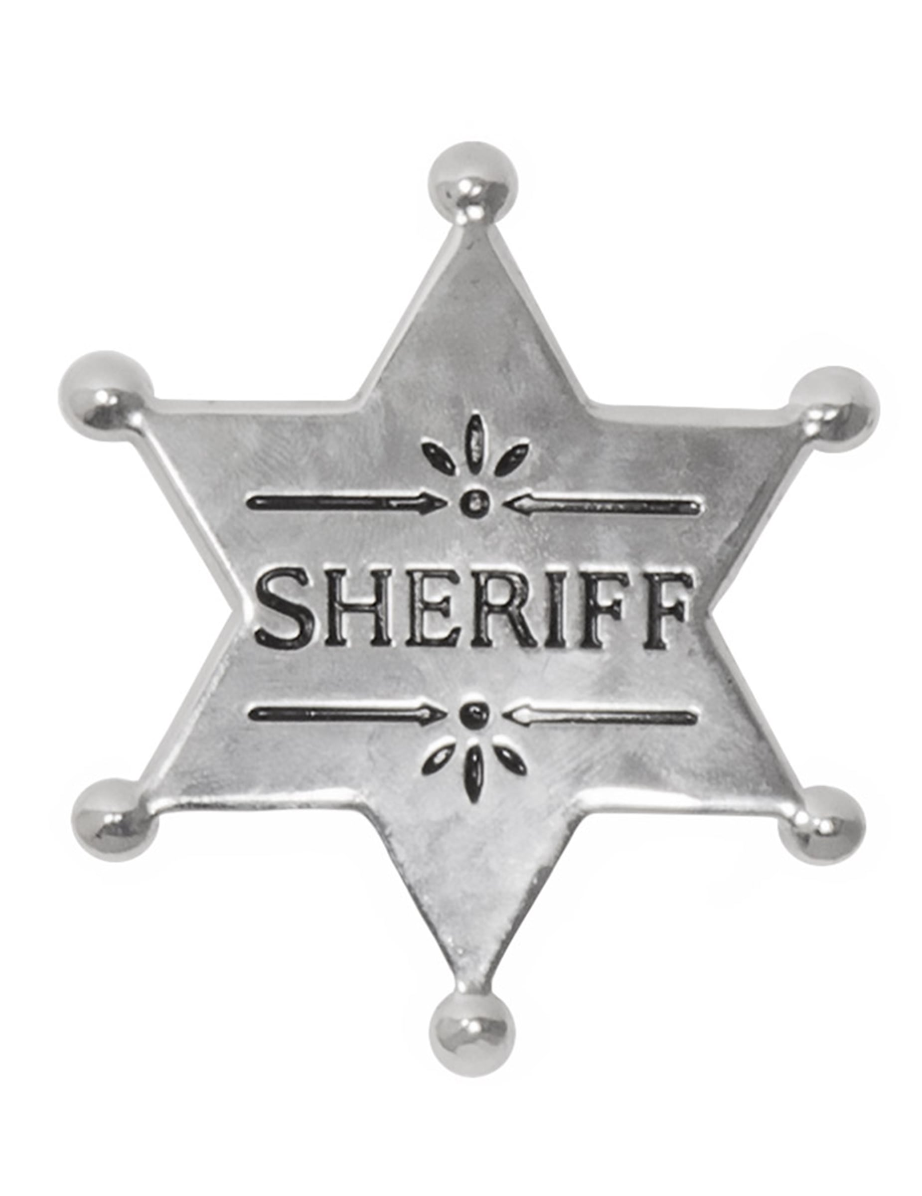 Étoile de shérif argentée du set d'accessoires de cowboy