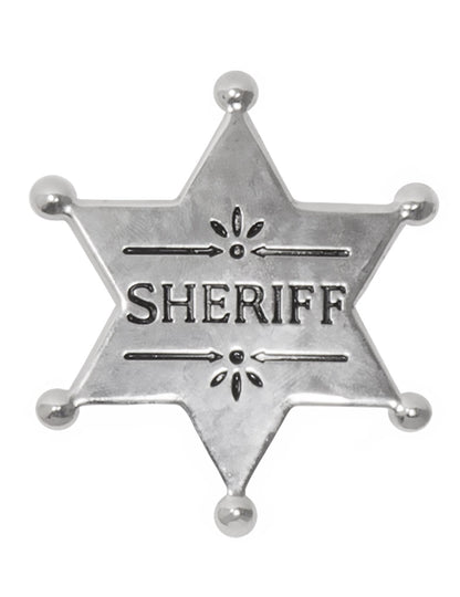 Étoile de shérif argentée du set d'accessoires de cowboy