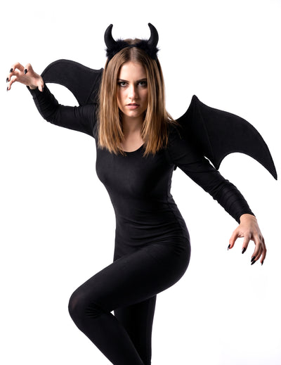 Schwarzes Halloween Dämonen-Set