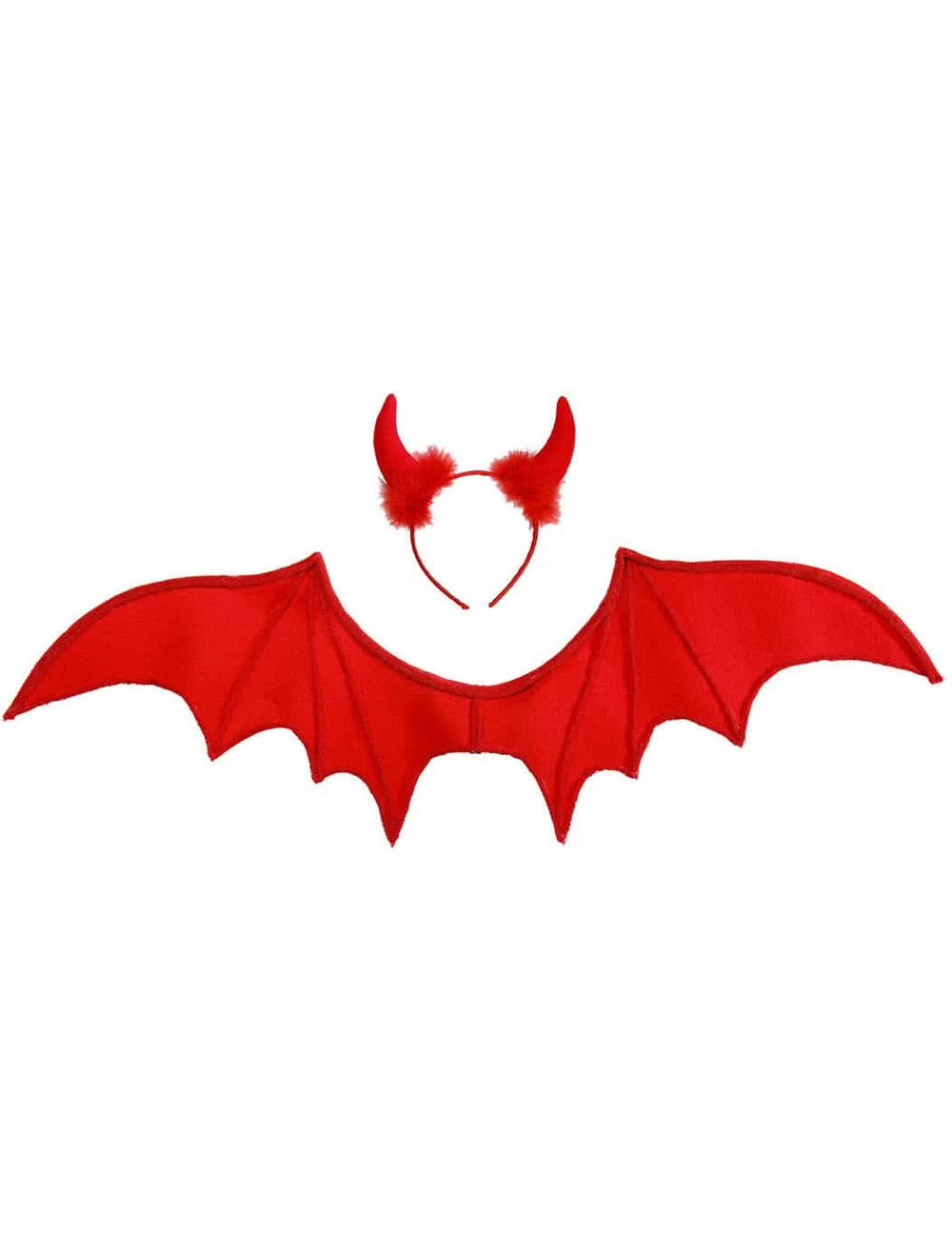 Flügel und Hörner des Roten Dämonen-Set Halloween