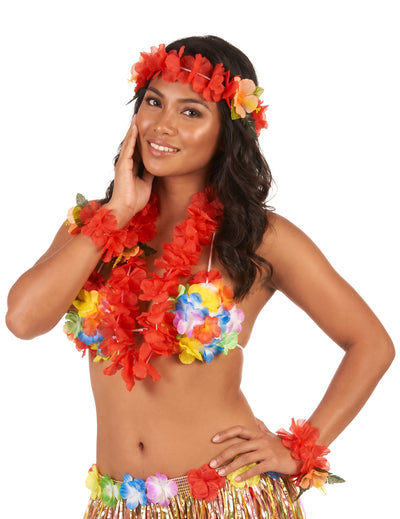 Hawaii Set in Rot für Erwachsene
