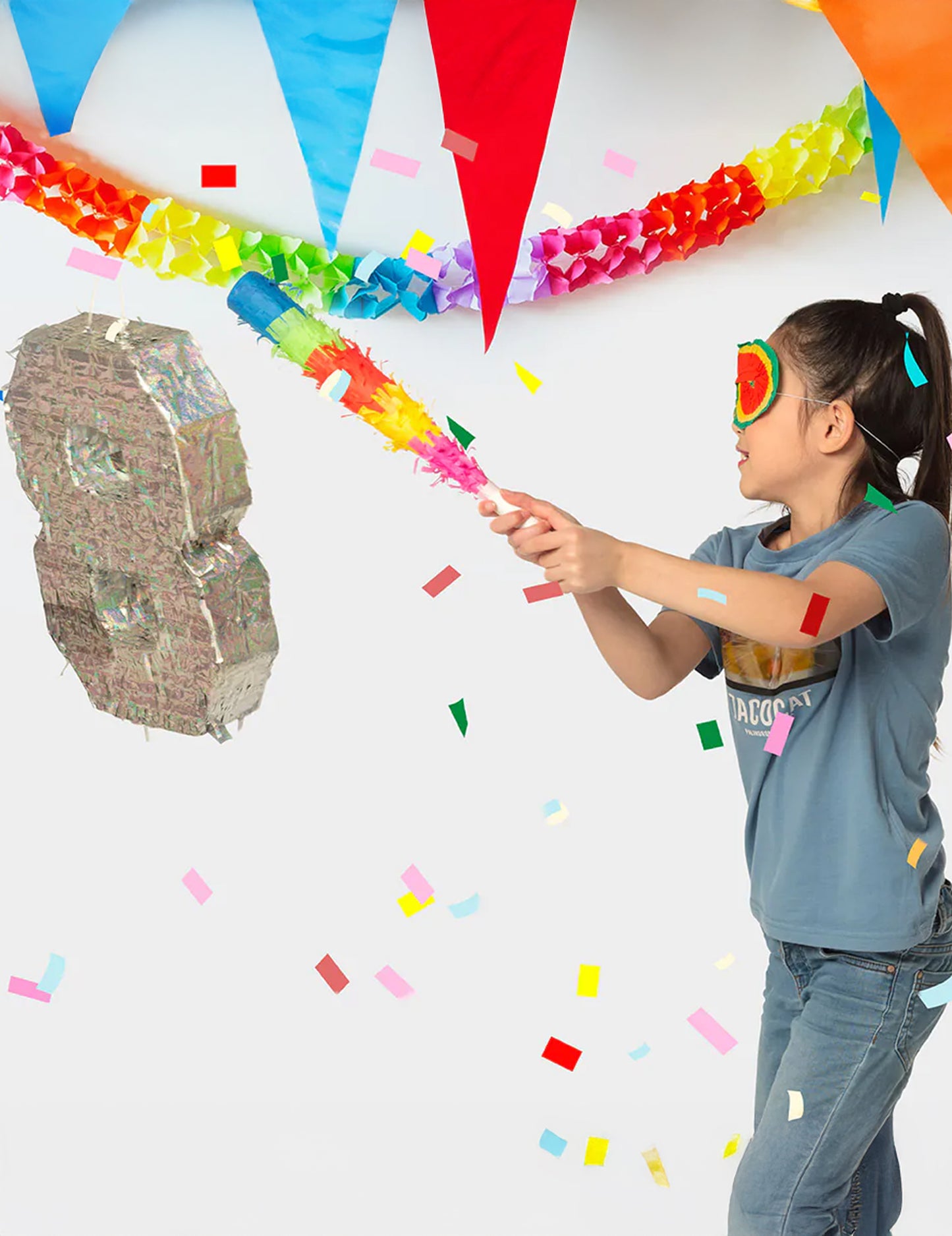 Piñata-Schläger und Masken-Set