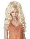 Perruque blonde sexy pour femme longue et bouclée