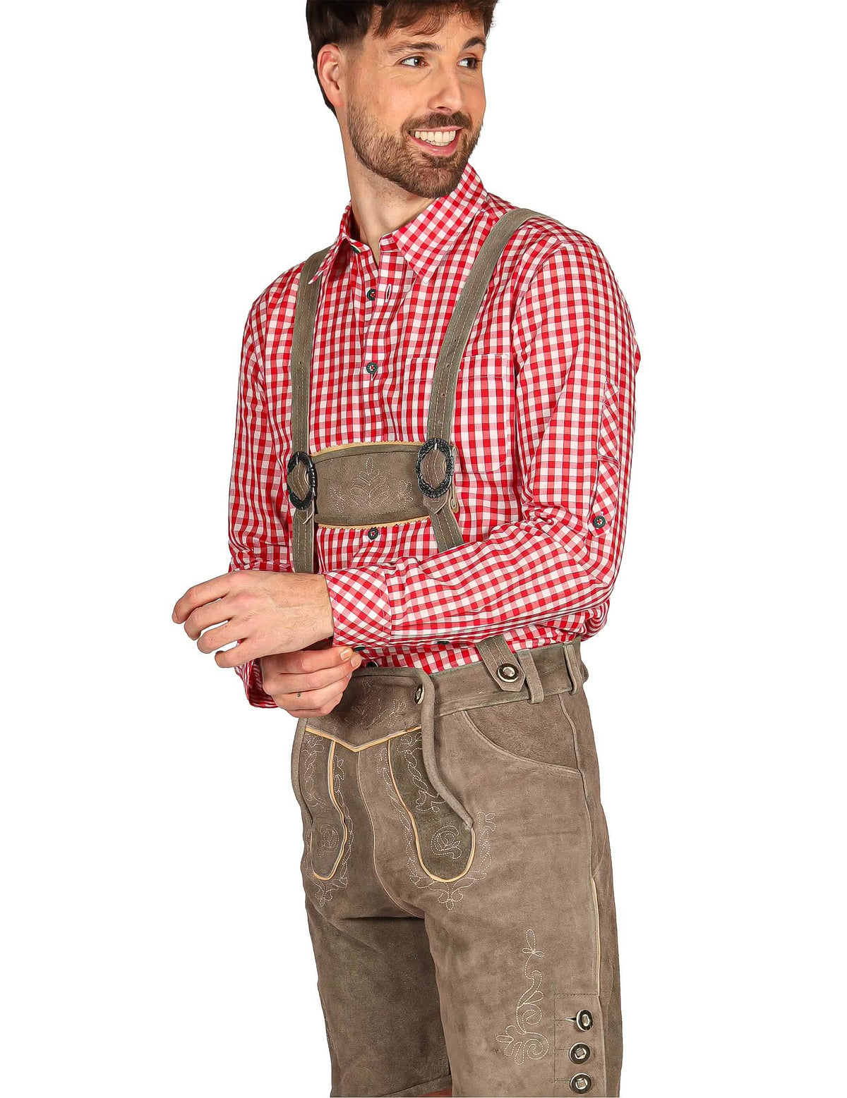 Traditionelle bayerische Trachten-Shorts Grau für Herren - Premium