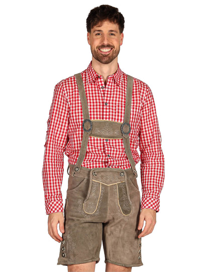 Traditionelle bayerische Trachten-Shorts Grau für Herren - Premium