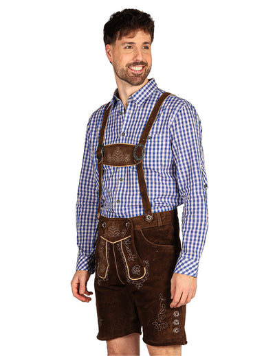 Traditionelle bayerische Shorts dunkelbraun Premium Herren