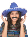 Blauer Sombrero mit Bommel für Erwachsene