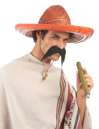 Orangefarbener mexikanischer Sombrero für Erwachsene