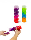 Slime en tube spirale pour enfant multicolore