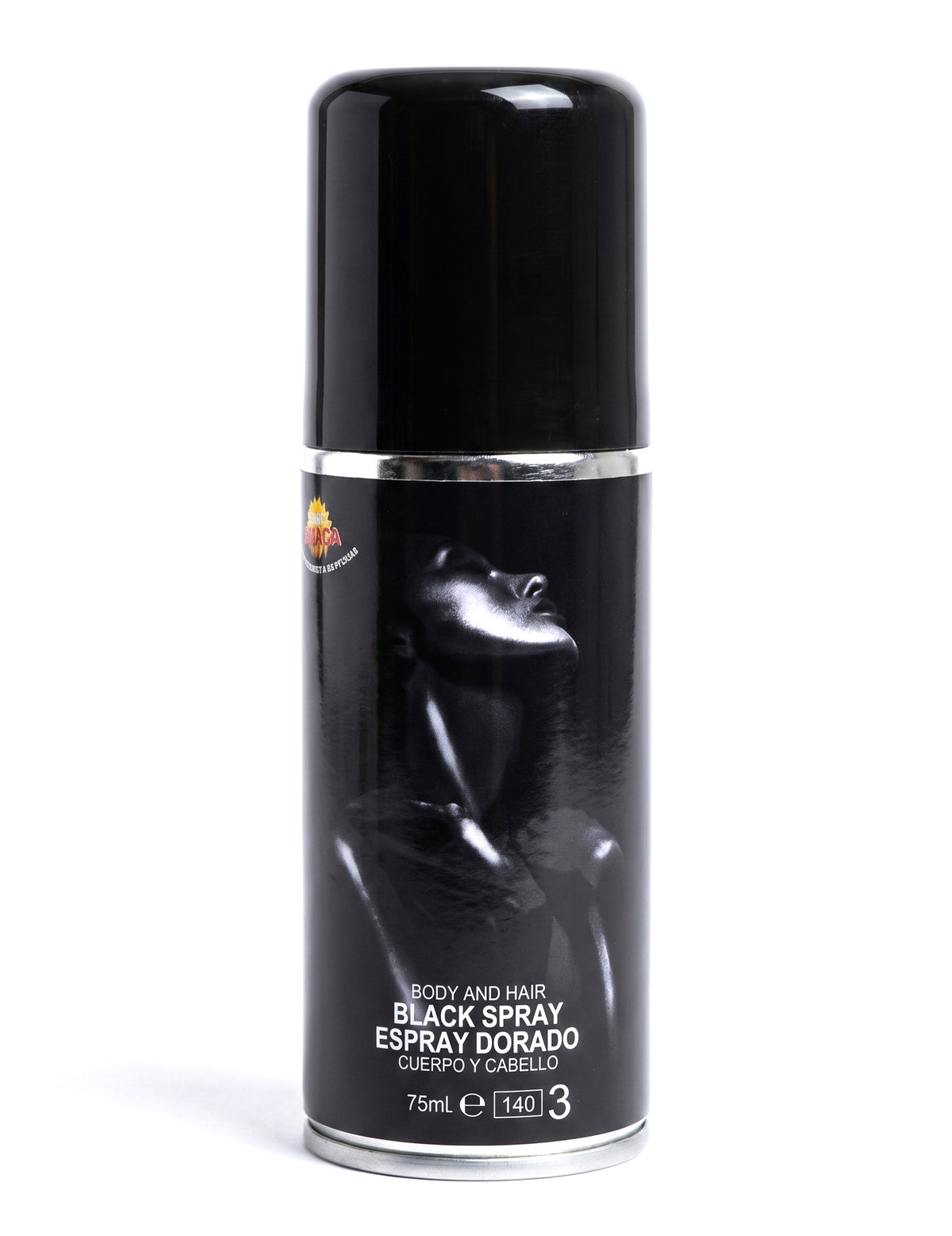 Schwarzes Glitzerspray 75 ml