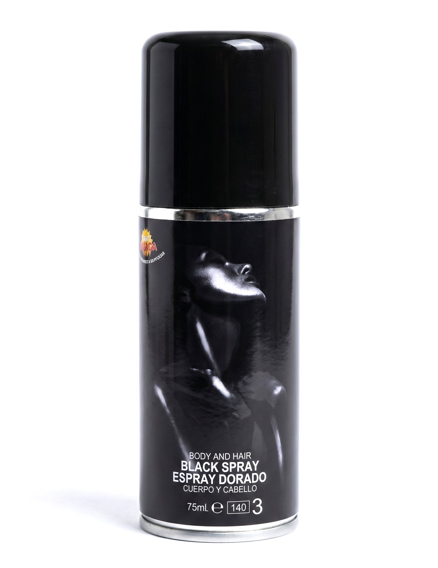 Schwarzes Glitzerspray 75 ml