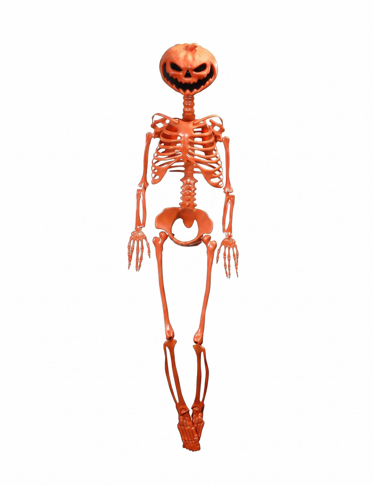 Summerween-Skelett mit KÃ¼rbis-Kopf Orange 1 m lang