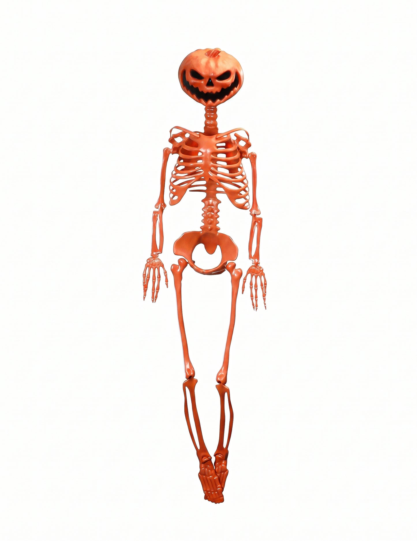Summerween-Skelett mit KÃ¼rbis-Kopf Orange 1 m lang