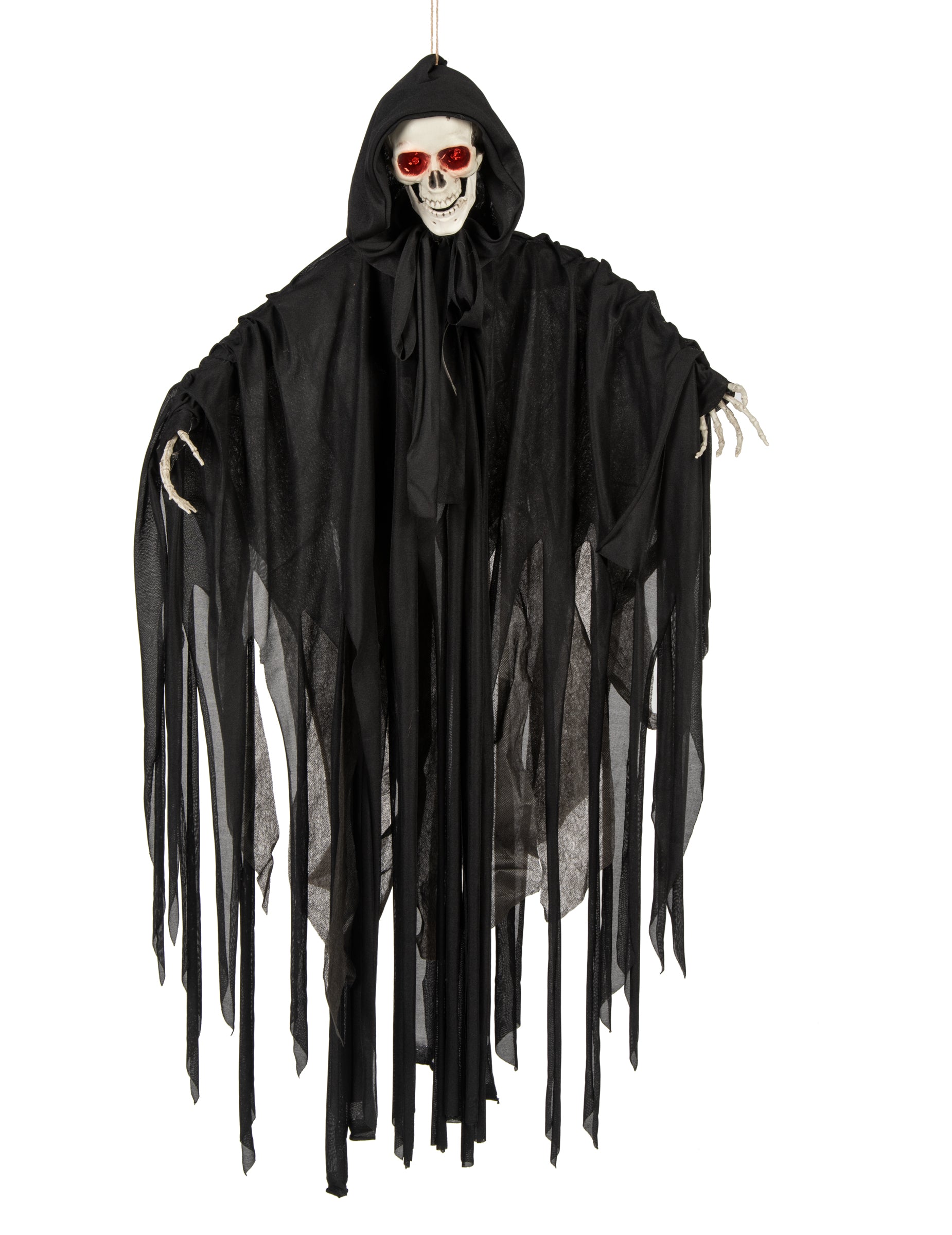 Squelette d'Halloween pour décoration noir lumineux sonore et animé