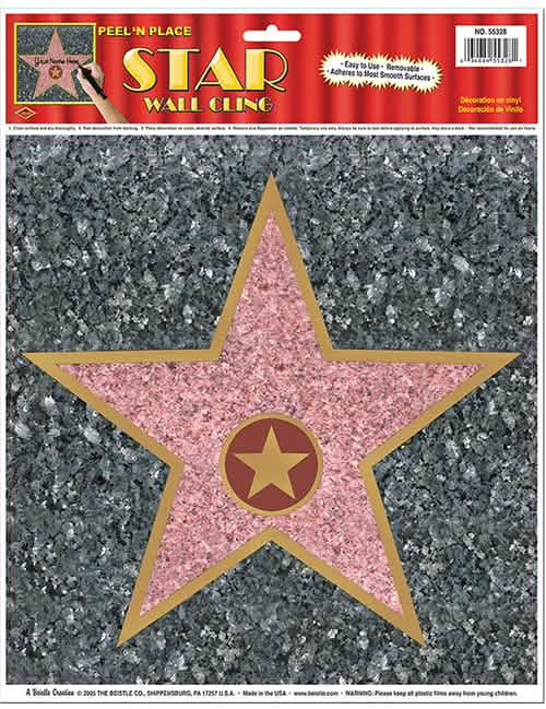 Wanddekoration Stern Walk of Fame für personalisierbare Rosa, Pink- und goldene Party
