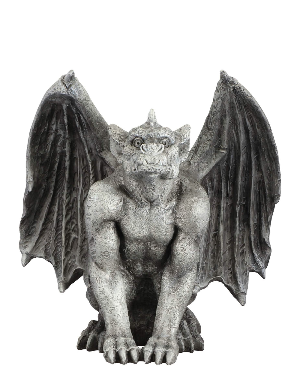 Vue de face de la statue de gargouille
