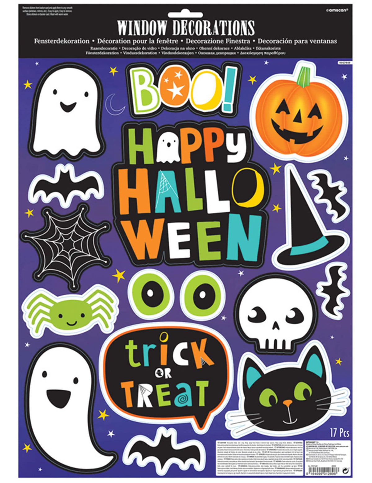 Aufkleber für Fenster Halloween Friends für mehrfarbige Dekoration