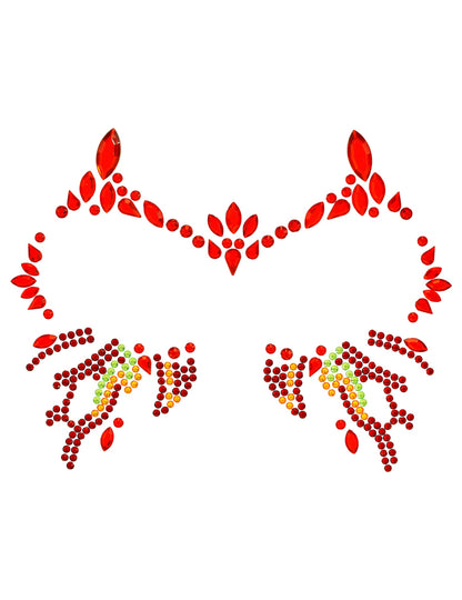 Strass adhésifs diable enflammé