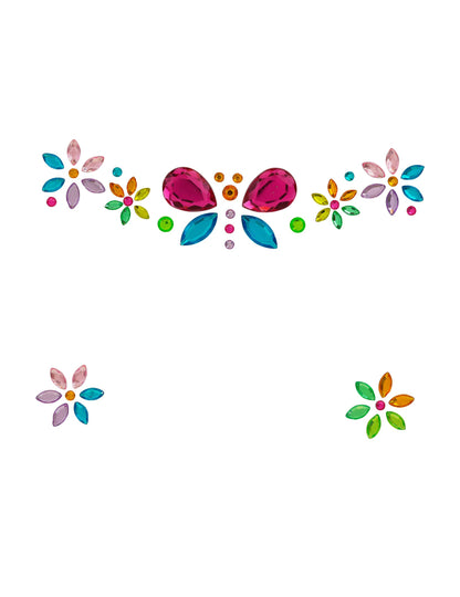 Selbstklebende Strasssteine Schmetterling und Blumen