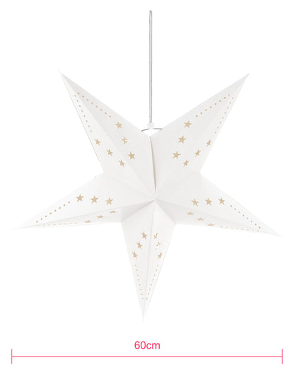 Vue de face de la suspension étoile pour décoration de fête