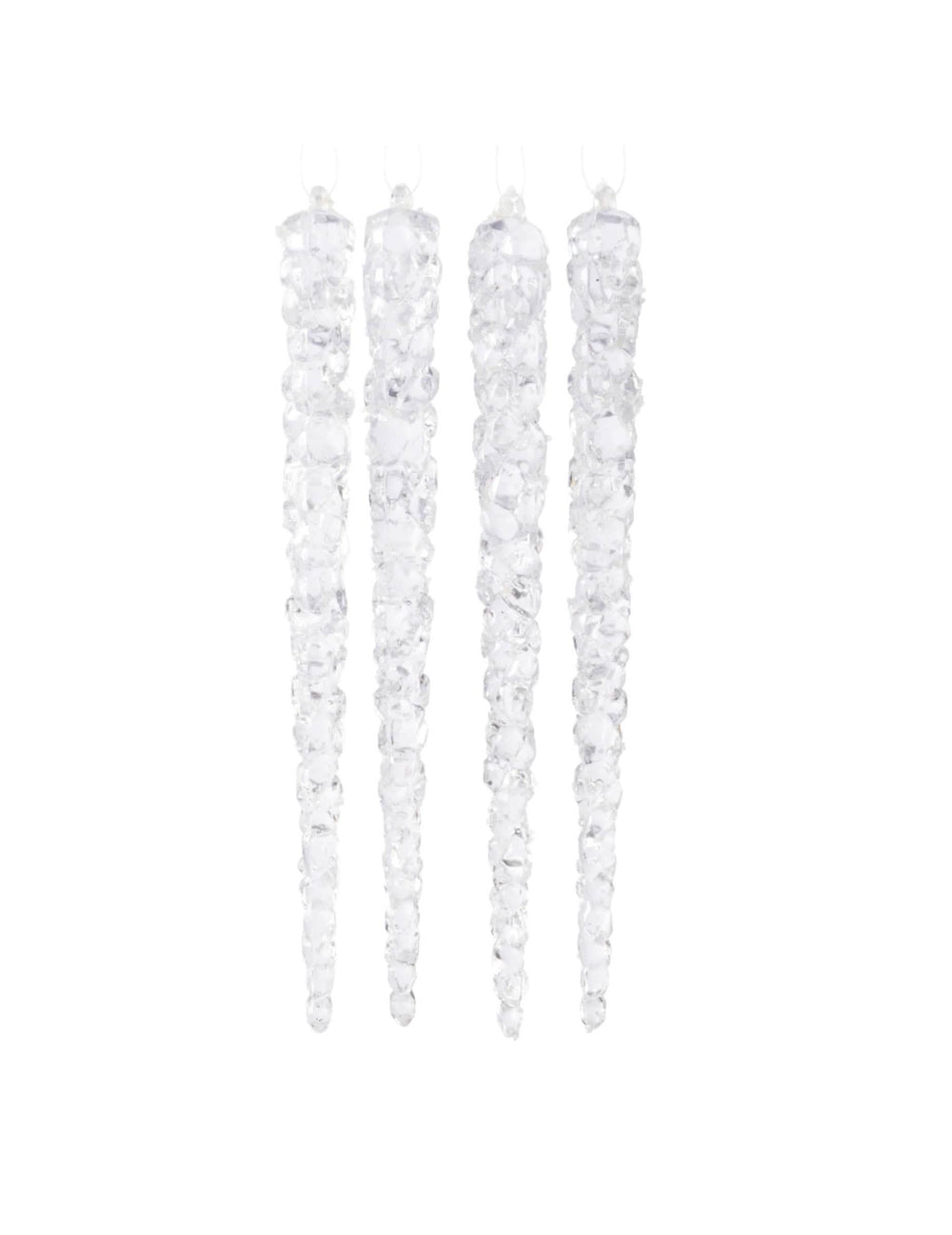 Suspensions stalactites de Noël pour sapin phosphorescentes