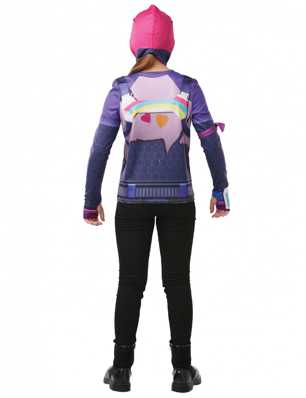 Rückansicht des T-Shirts und der Brite Bomber Fortnite-Kapuze