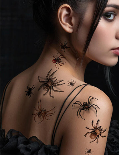 Realistische Spinnentattoos für Erwachsene