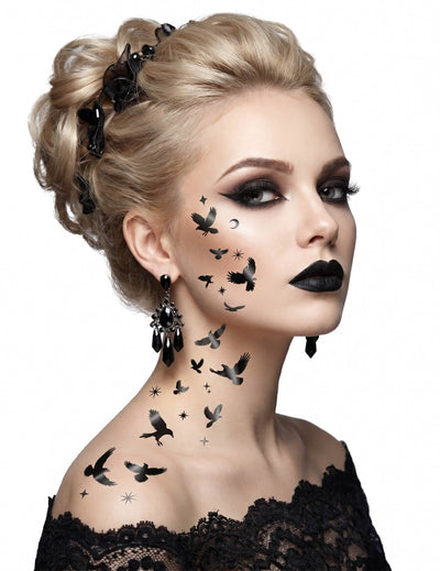 Tattoos Schwarze Raben fÃ¼r Erwachsene Halloween