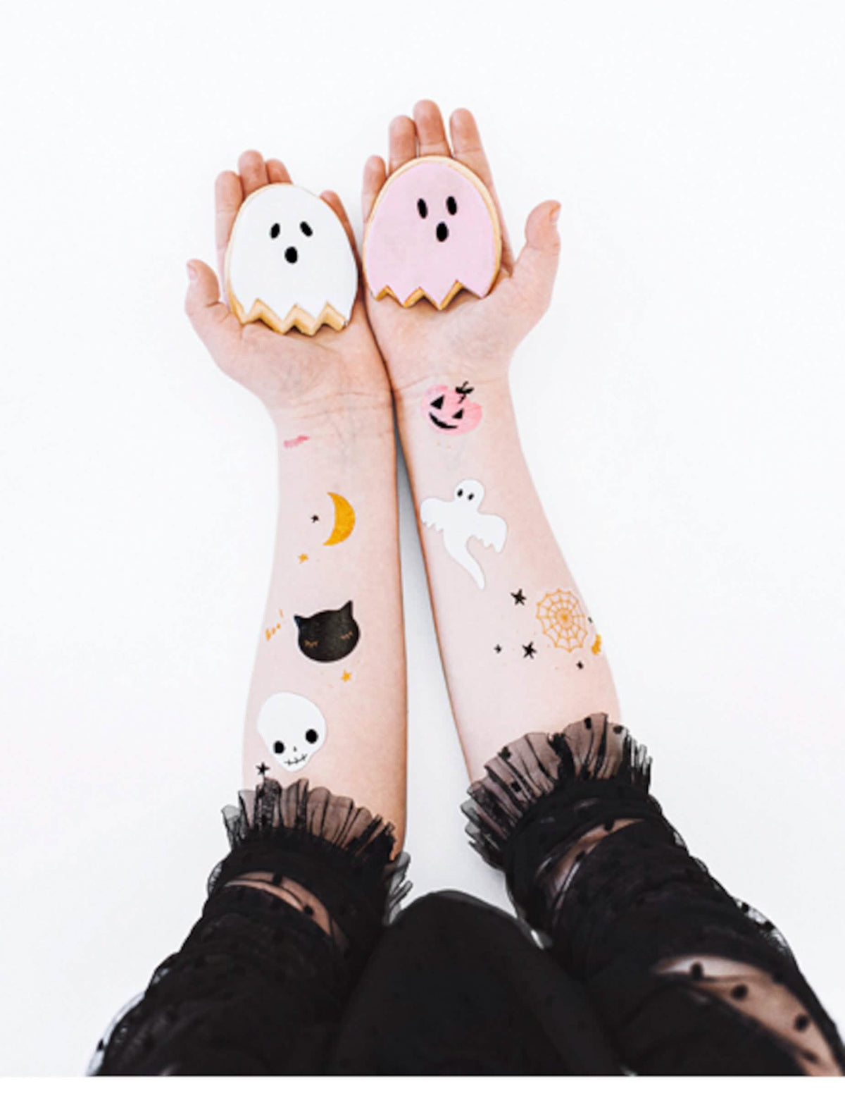 Tatouages temporaires Halloween pour enfant lot de 20 tatouages multicolores