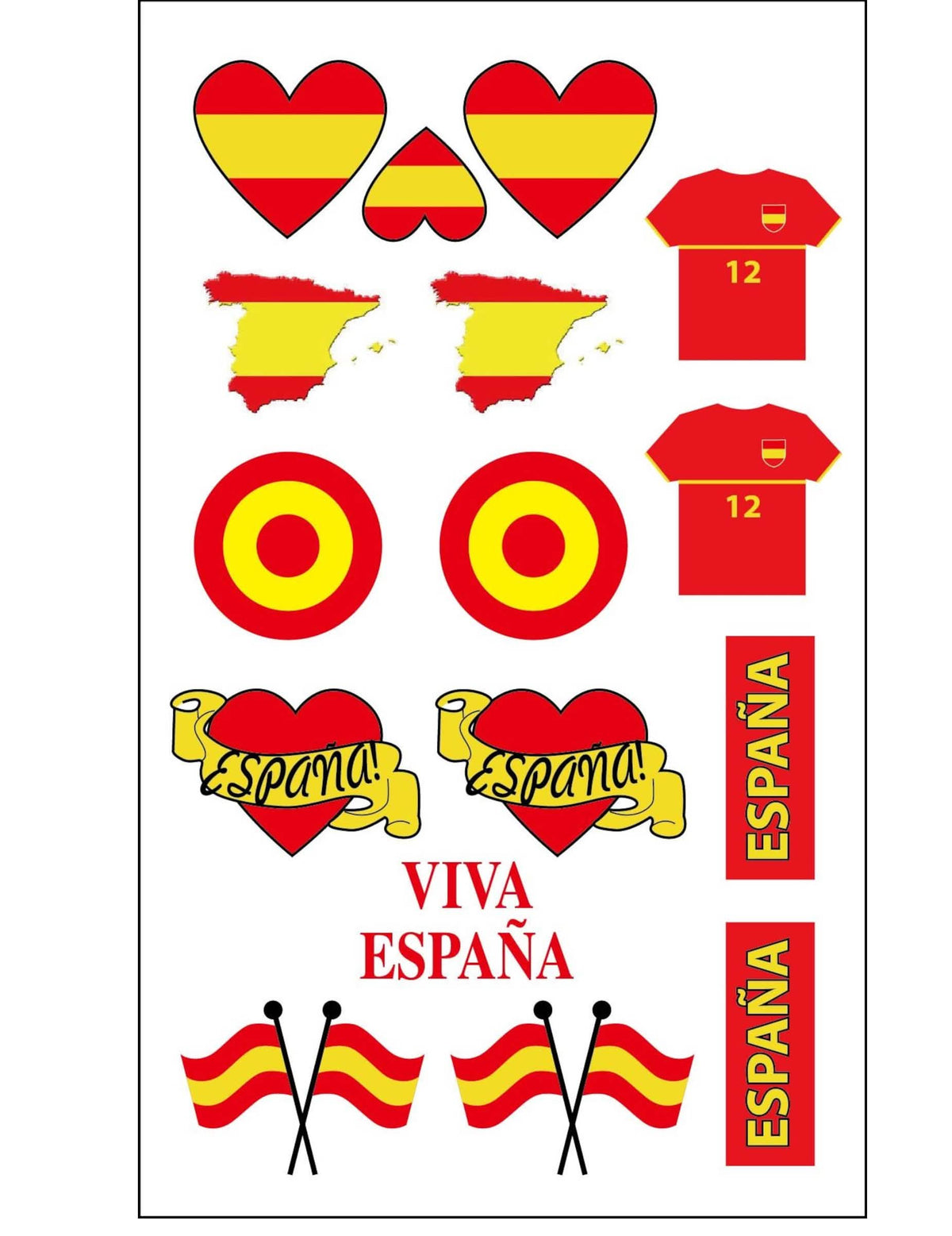 Temporäre Tattoos unterstützen Spanien