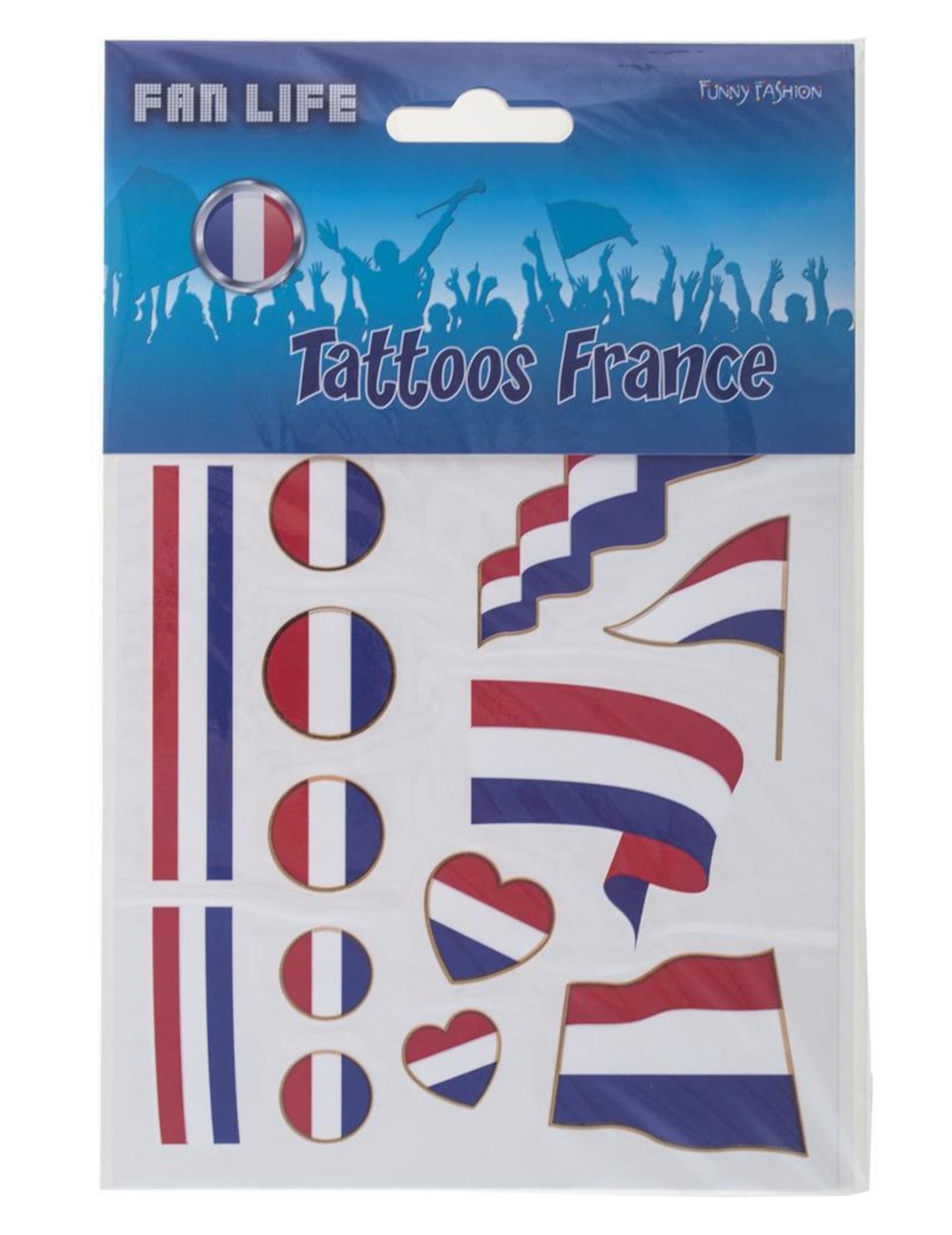 Temporäre Tattoos unterstützen Frankreich/Niederlande