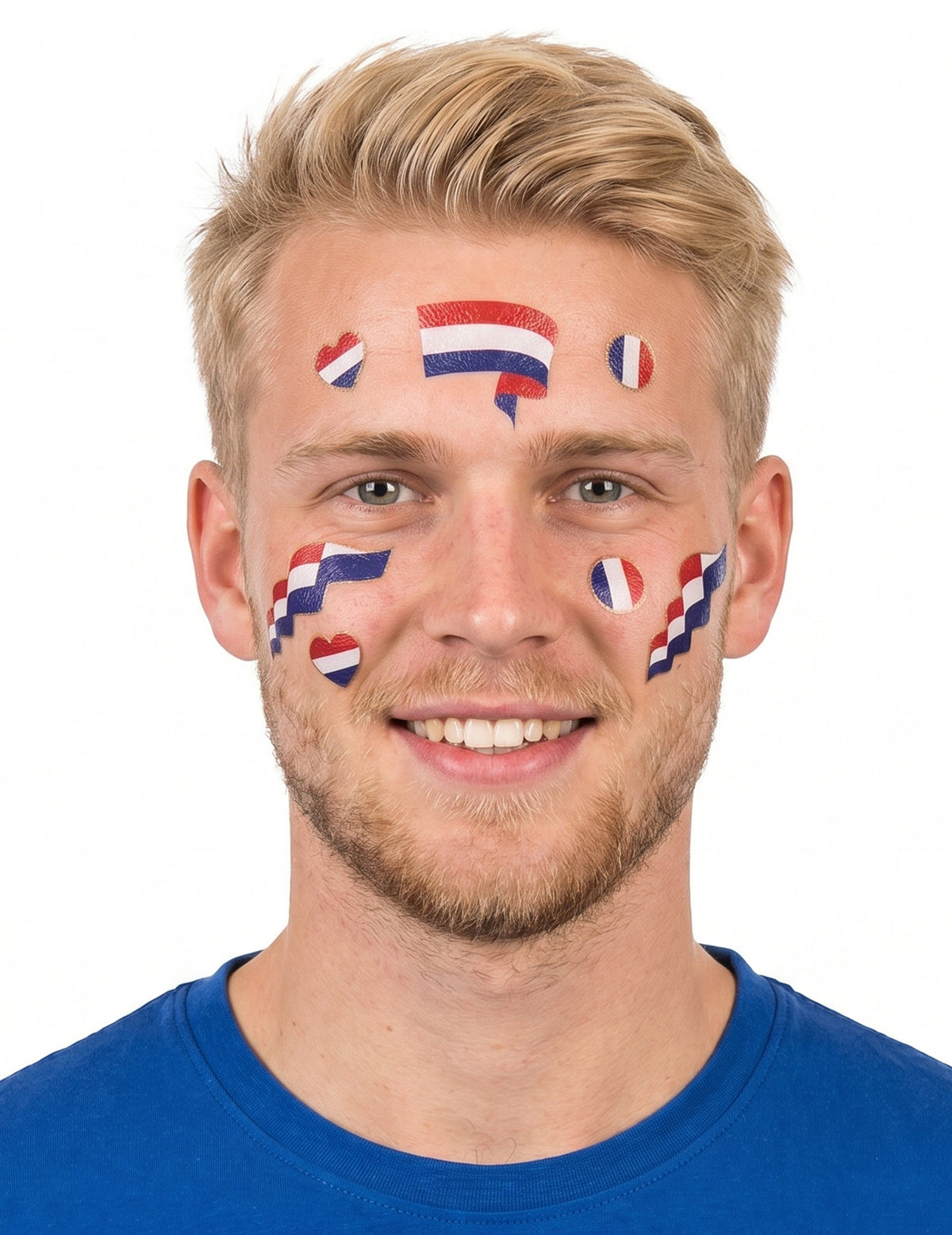 Temporäre Tattoos unterstützen Frankreich/Niederlande