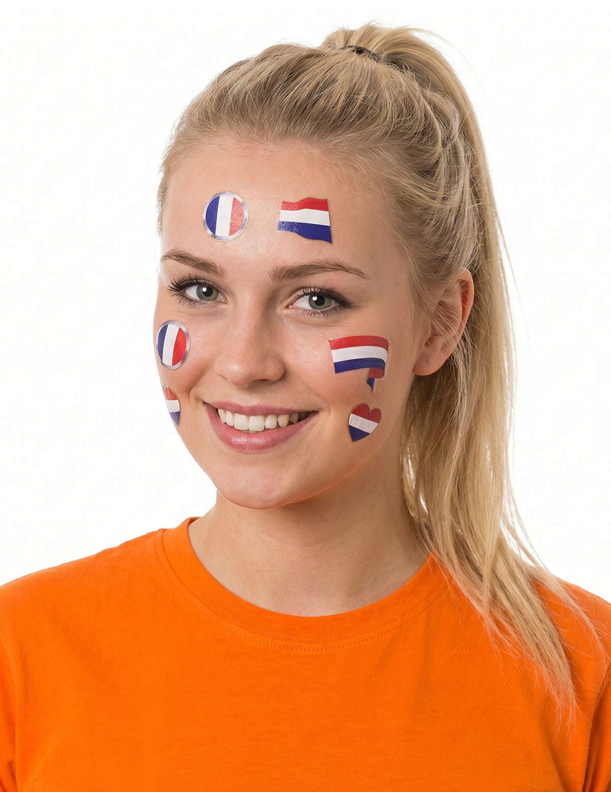 Temporäre Tattoos unterstützen Frankreich/Niederlande