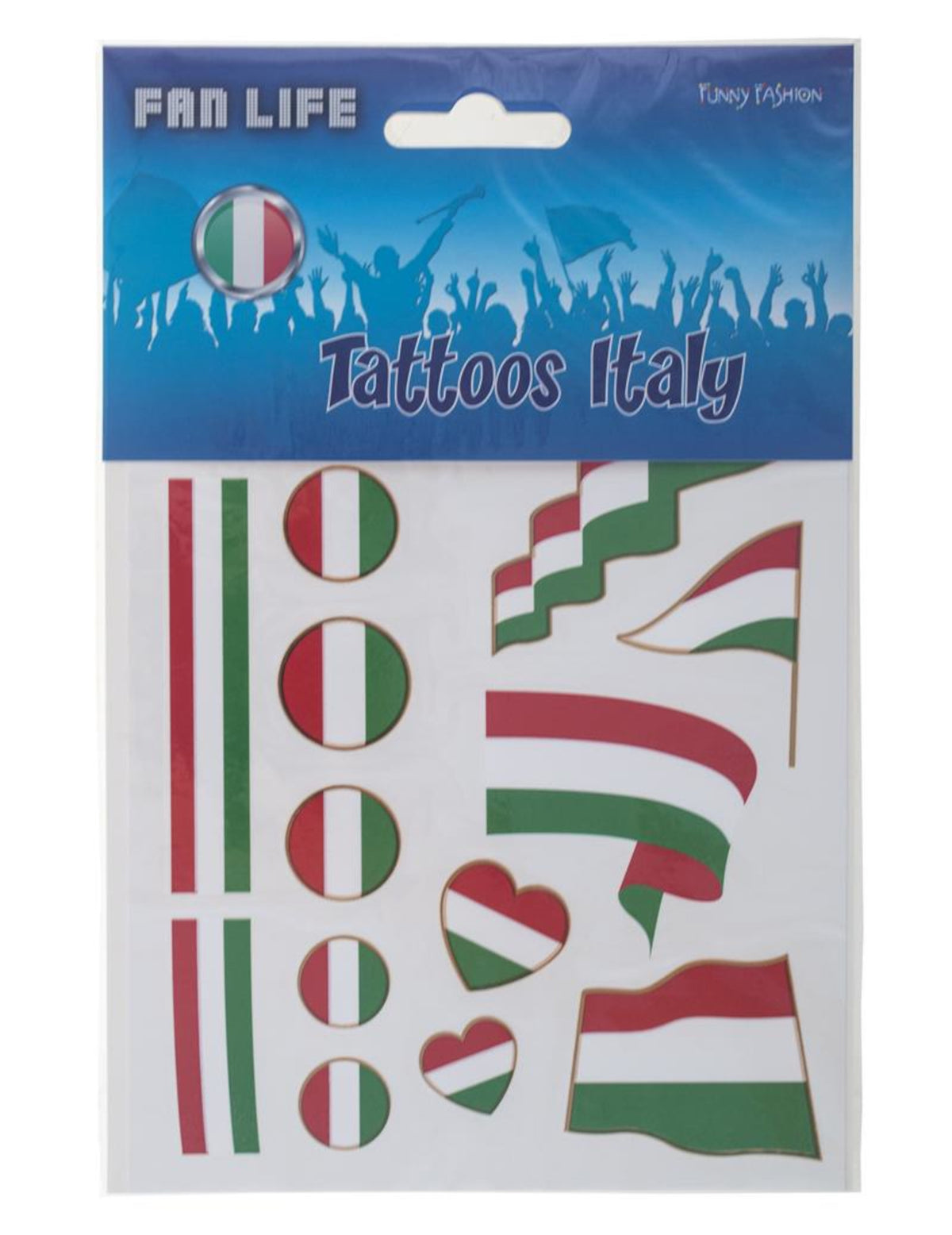 Temporäre Tattoos unterstützen Italien