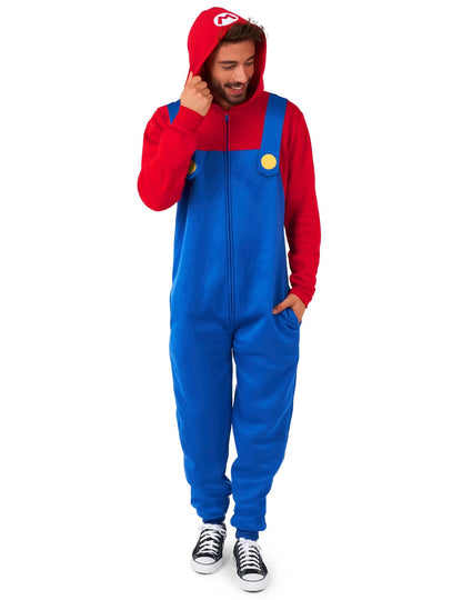 Mario und Luigi Partnerkostüm Overall für Erwachsene