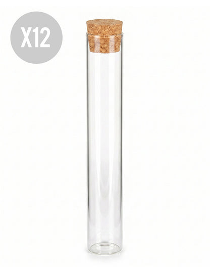 12 Glas-Reagenzgläser 15 cm
