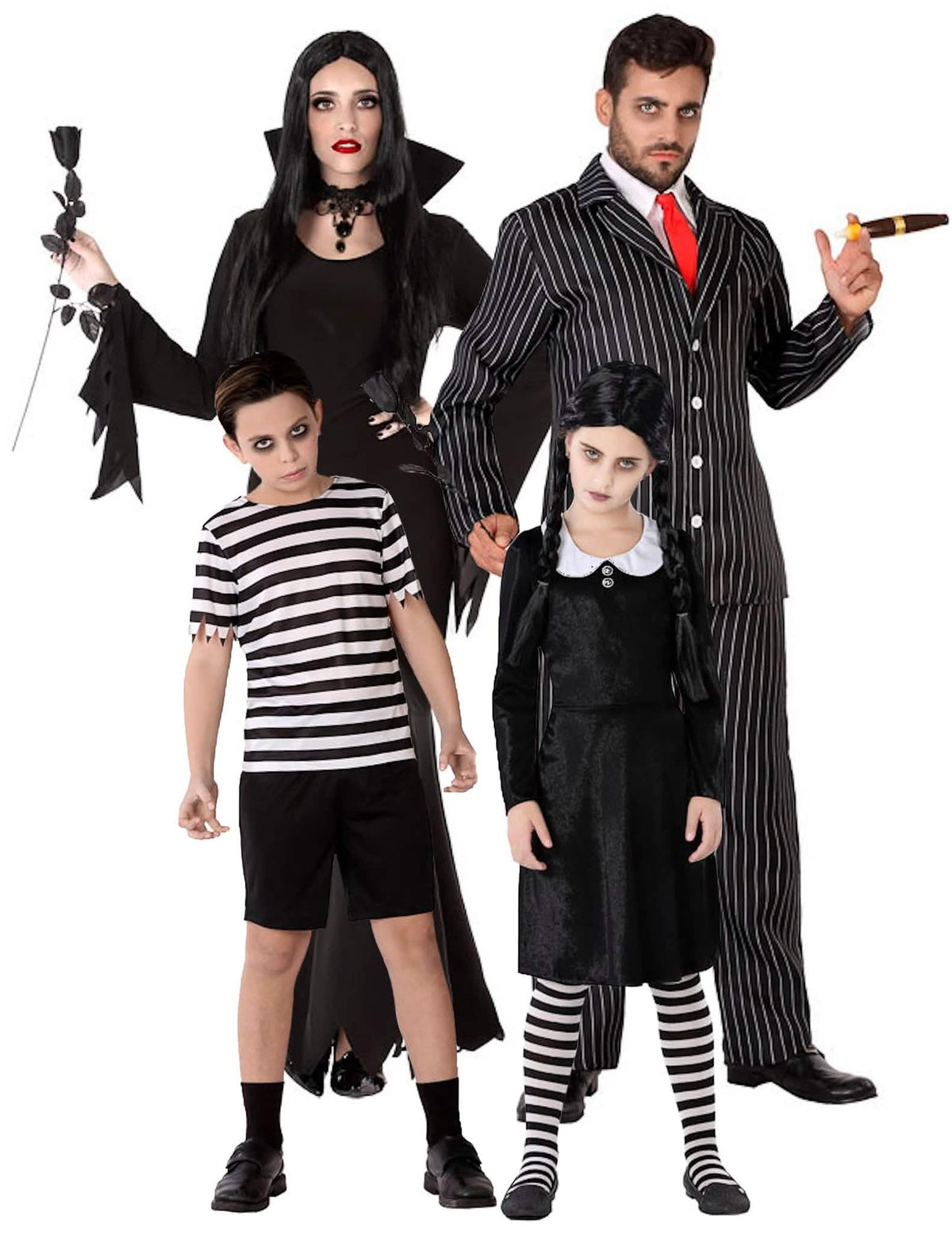 Horror-Familie Zombie-Familie Familienkostüm Gruppenkostüm 4-teilig