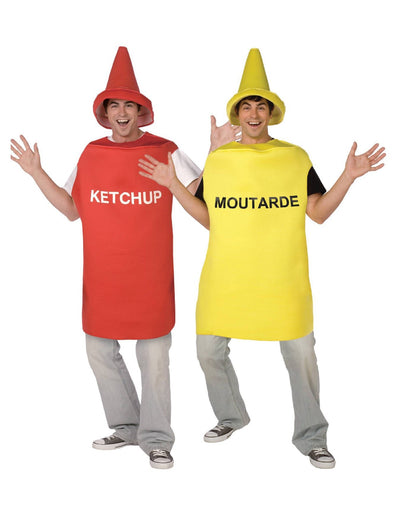 Senf-Ketchup Paarkostüm für Erwachsene