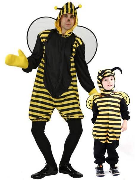 Bienen Paarkostüm Vater-Sohn