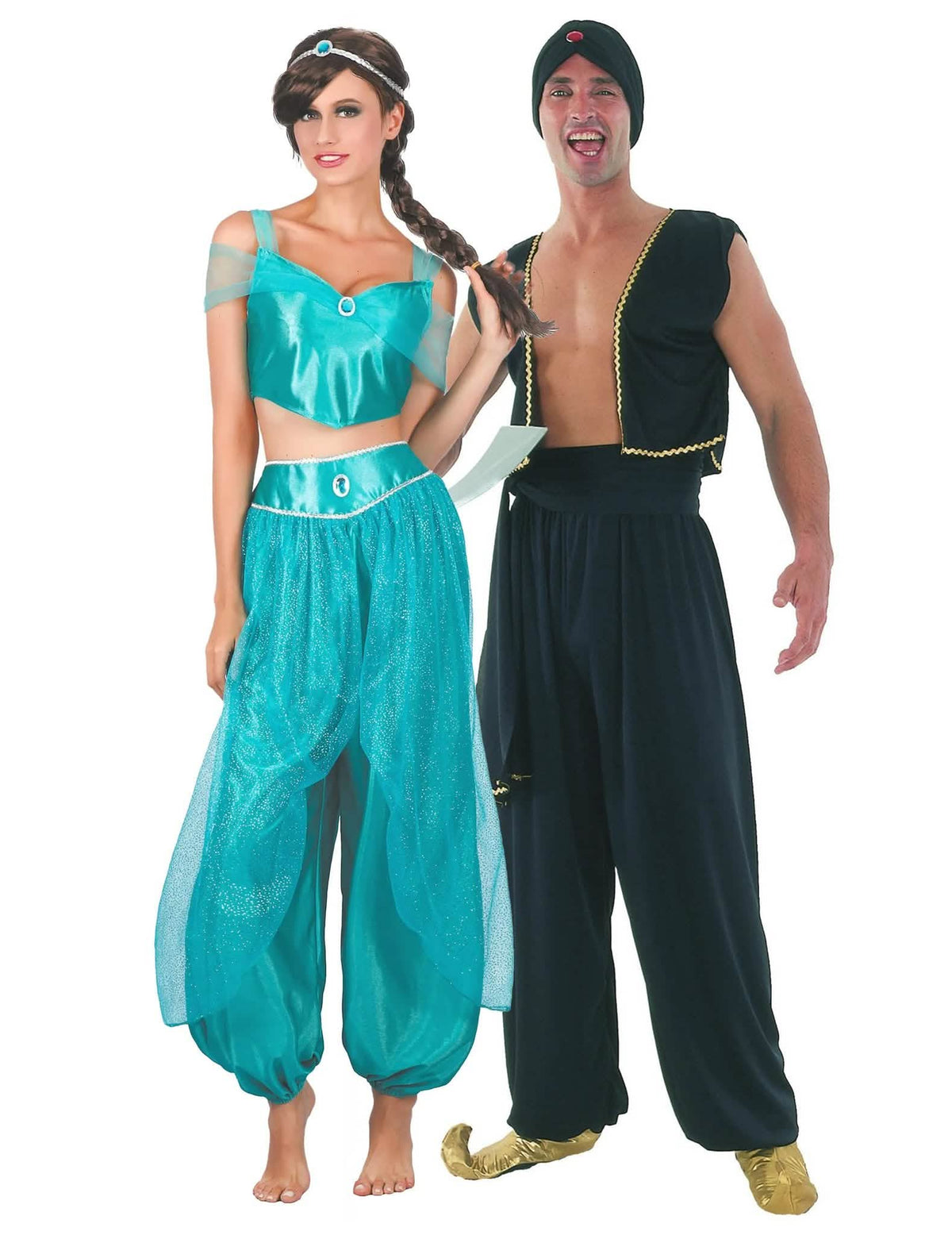 Paarkostüm Sultan und Prinzessin blau