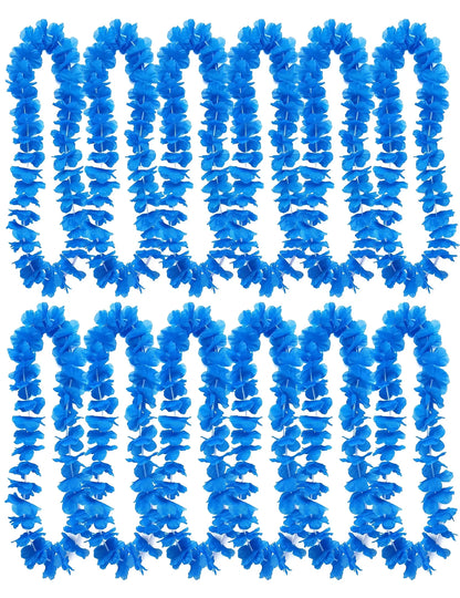 12 Colliers hawaï bleu vif