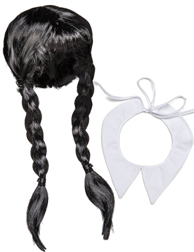 Accessoires-Set Schulmädchen Gothic Frau Perücke Kragen für Erwachsene