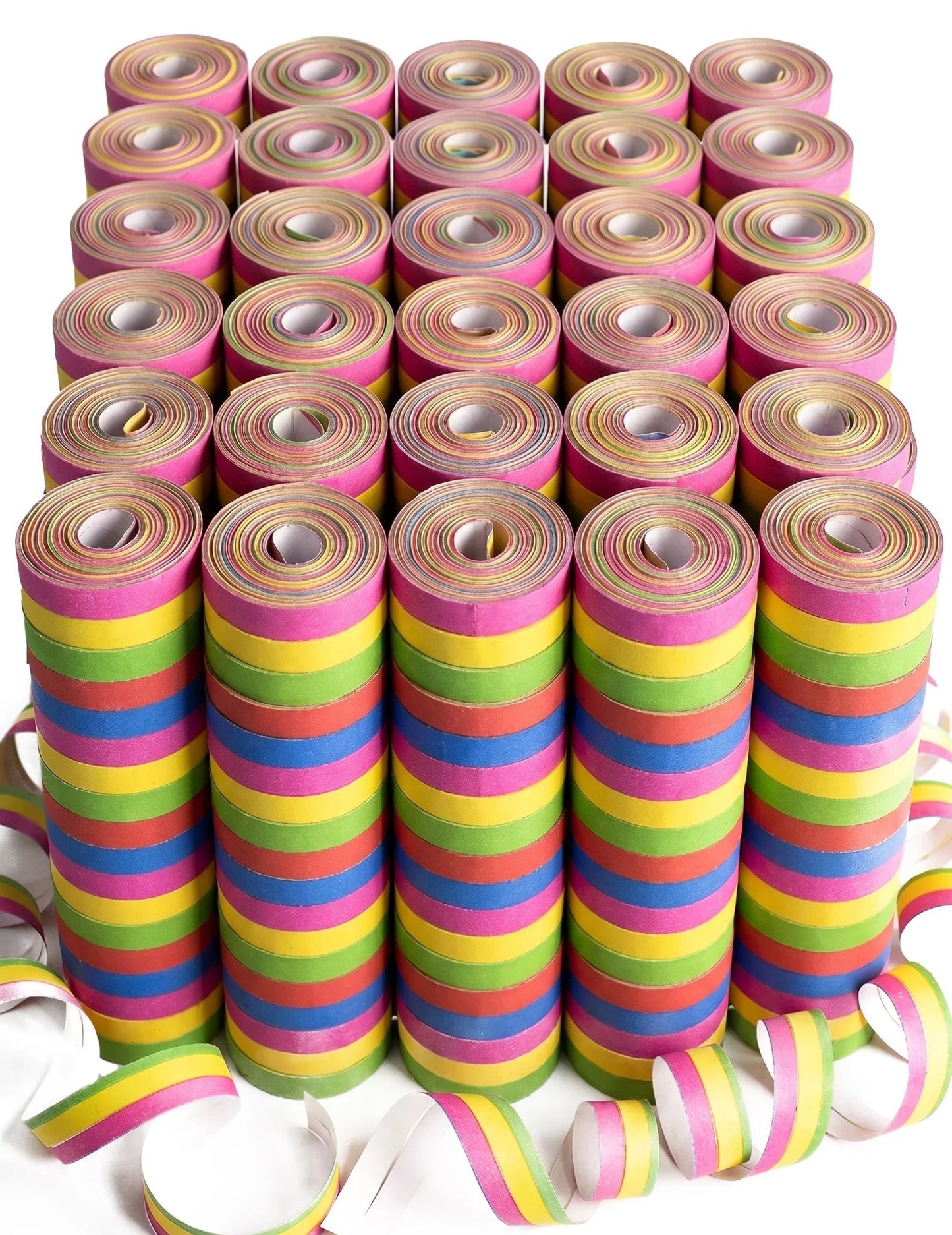 30er Pack bunte Luftschlangen 4 Meter