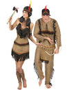 Indianer-Paarkostüm für Damen und Herren braun