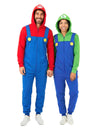 Mario und Luigi Partnerkostüm Overall für Erwachsene