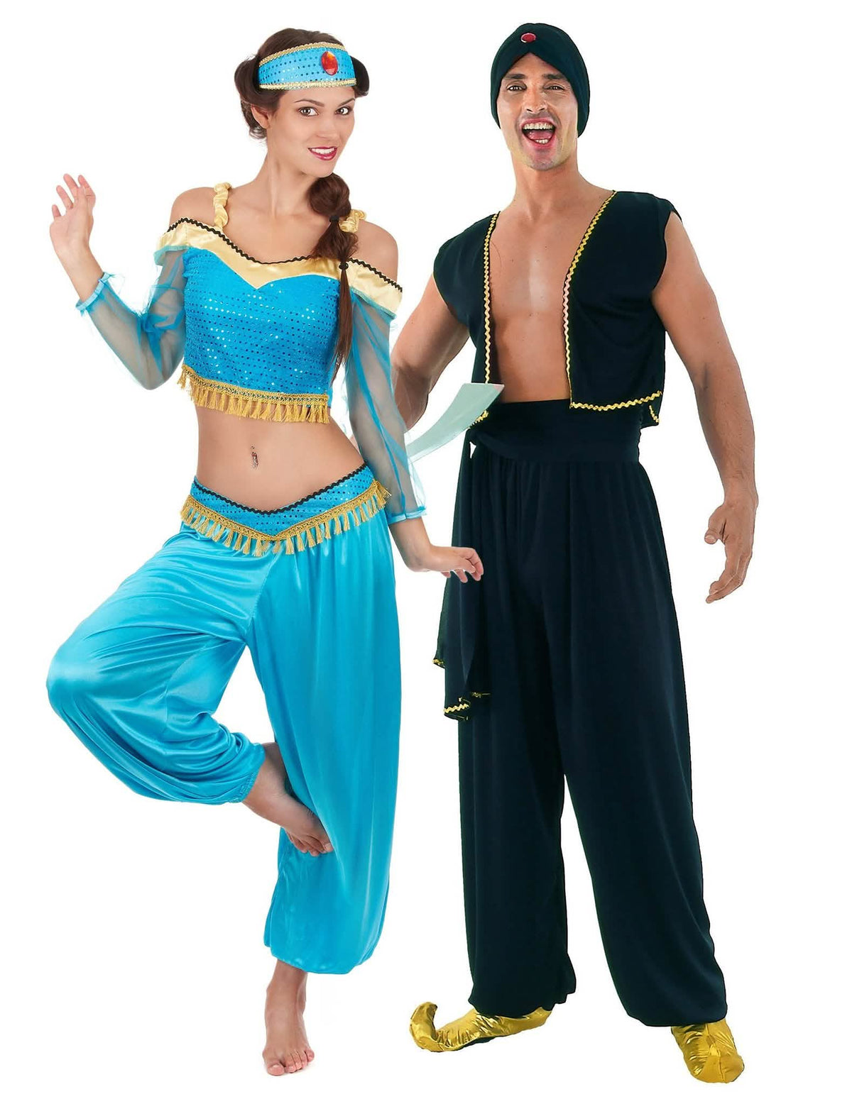 Orientalisches Paarkostüm für Erwachsene bunt