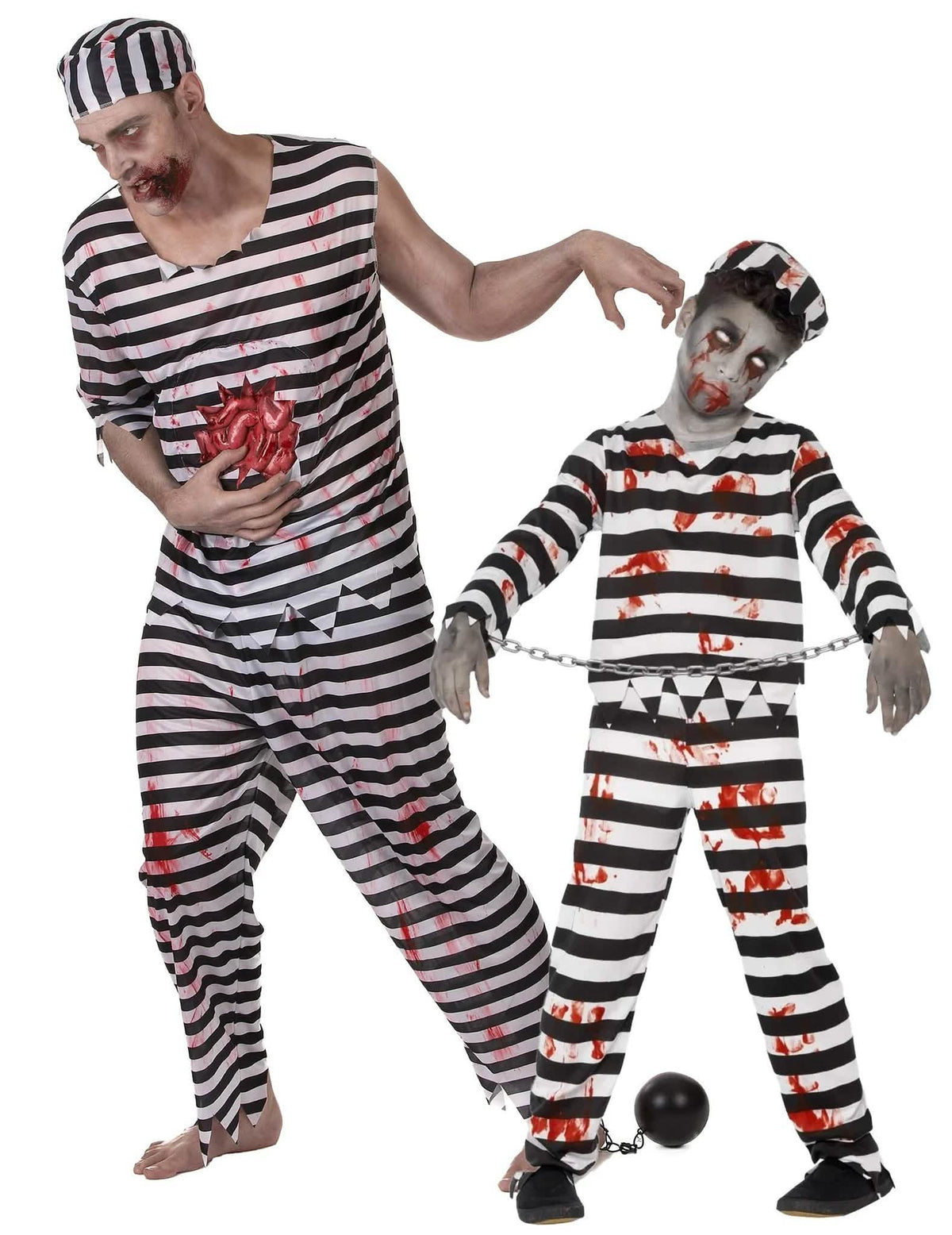 Zombie Gefangenen Paarkostüme