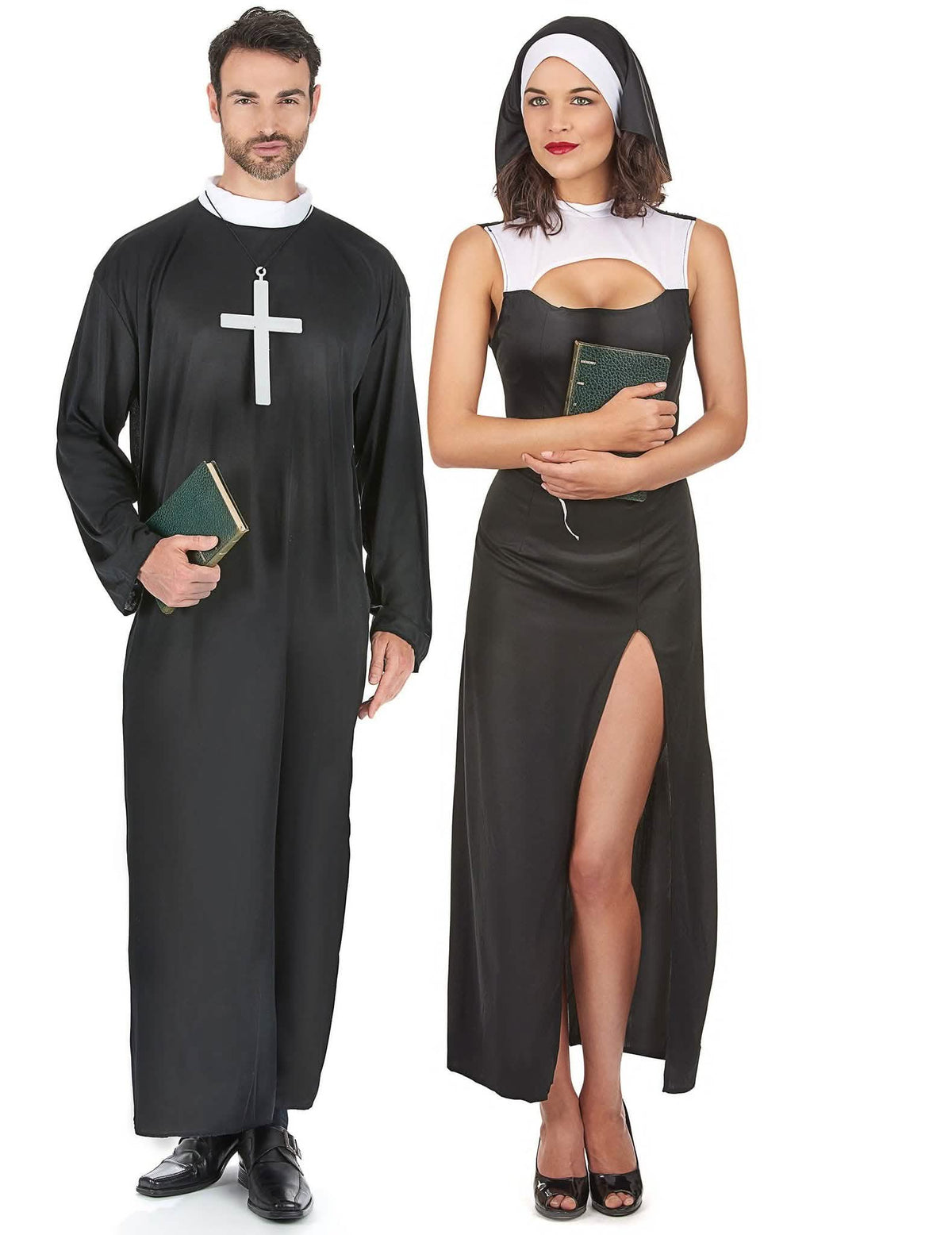 Nonnen-Priesterkostüm für Paare